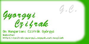 gyorgyi czifrak business card